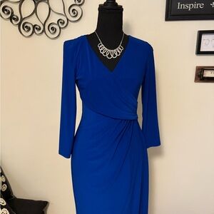 Elegant Blue Wrap Dress beautiful Calvin Klein blue dress